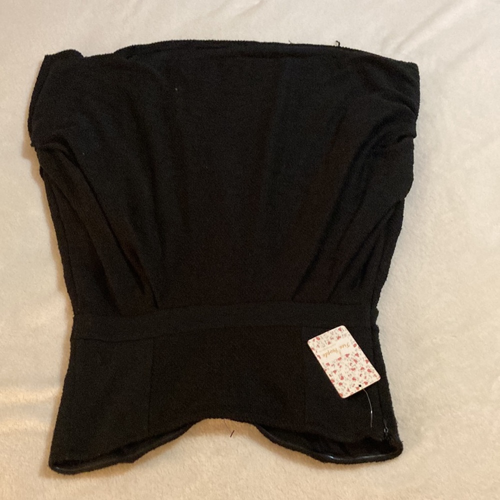 Free People, strapless, black mini with pockets, size 12 NWT - Picture 2 of 10
